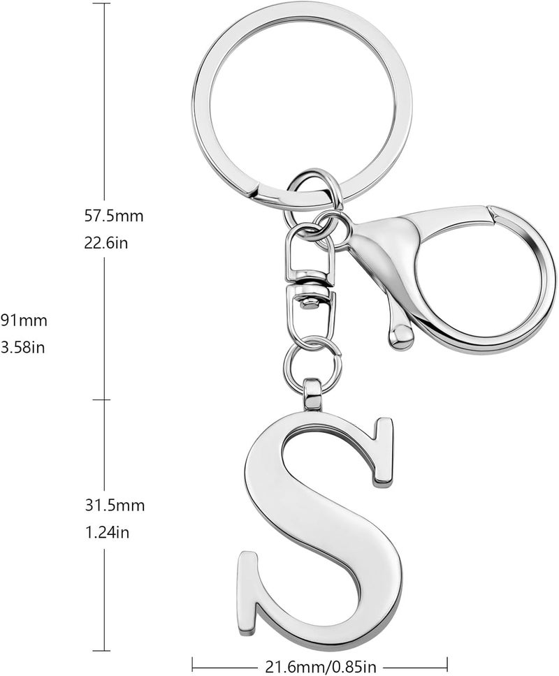LAXPICOL Gold Letter A-Z Keychain for Women Bag Charms Purse Charms For Handbags Metal Alphabet Initial Letter Keychain - Image 3